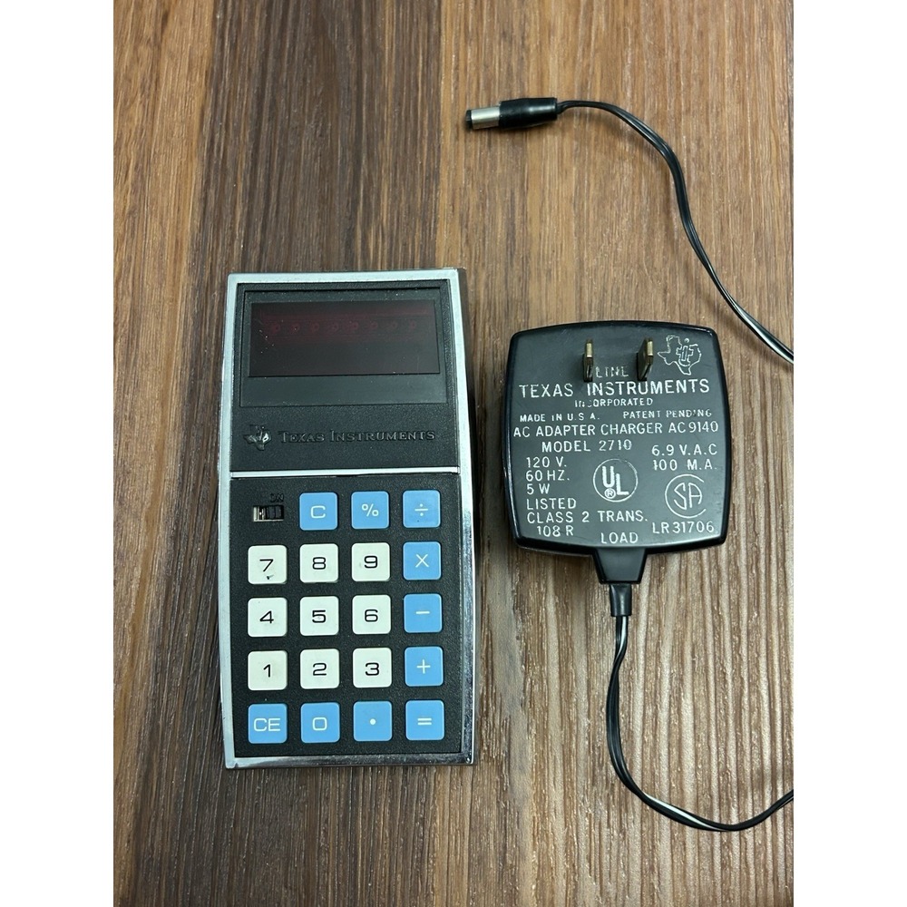 Vintage Texas Instruments TI-1500 Calculator With Charger